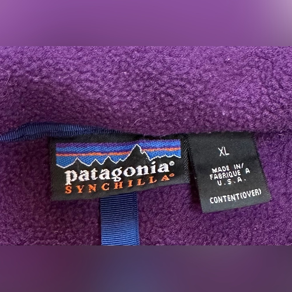 Vintage Patagonia Synchilla Full Zip Fleece Jacket – Purple (XL) - Picture 3 of 6